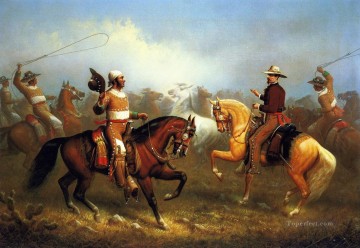 James Walker atando caballos salvajes en el oeste de América Pinturas al óleo